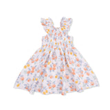 Angel Dear Smocked Sundress - Citrus Floral-Pumpkin Pie Kids Canada
