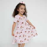 Angel Dear Twirly Dress - Watercolour Ponies-Pumpkin Pie Kids Canada