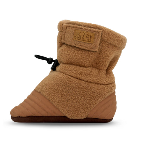 Jan & Jul Stay-Put Cozy Booties - Brown Bear-Pumpkin Pie Kids Canada