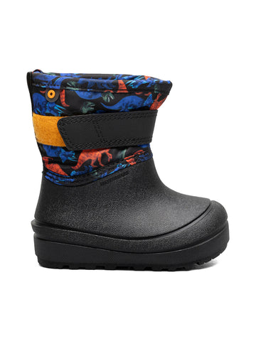 Bogs Baby Snow Shell Boot - Real Dino Black-Pumpkin Pie Kids Canada