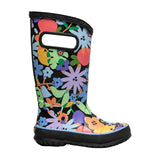 Bogs Rainboot - Overlap Flowers Black-73312-009 11-Pumpkin Pie Kids Canada