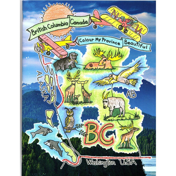 British Columbia Canada, Colour My Province Beautiful Colouring Book-9781999182564-Pumpkin Pie Kids Canada