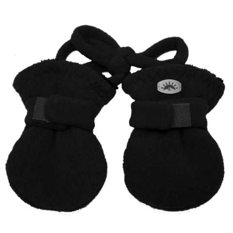 Calikids Corded Fleece Mitts - Black-Pumpkin Pie Kids Canada