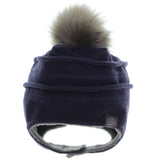 Calikids Fleece Hat - Navy-Pumpkin Pie Kids Canada