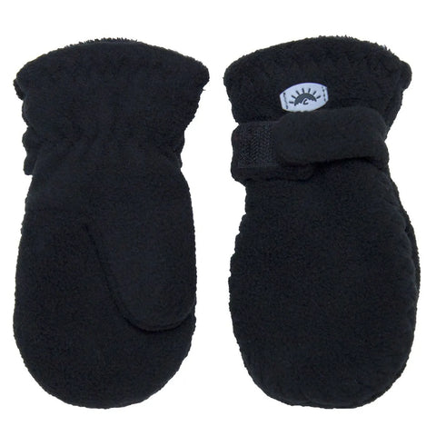 Calikids Fleece Mitts - Black-W1886-BLK S-Pumpkin Pie Kids Canada