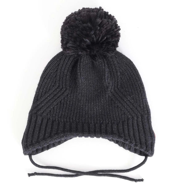 Calikids Knit Hat - Black-W2425 BK INF-Pumpkin Pie Kids Canada