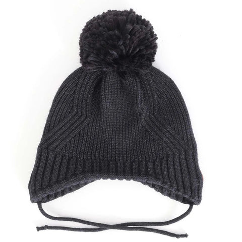 Calikids Knit Hat - Black-W2425 BK INF-Pumpkin Pie Kids Canada