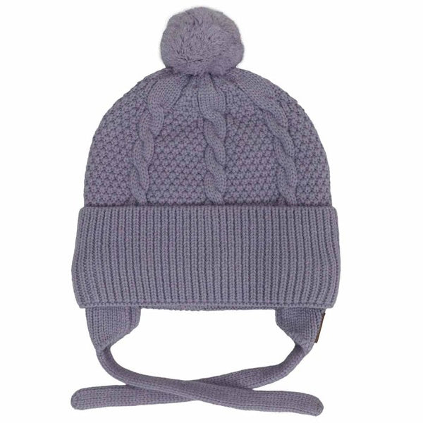 Calikids Knit Pompom Hat - Lilac-W2601-LILC XS-Pumpkin Pie Kids Canada
