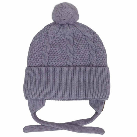 Calikids Knit Pompom Hat - Lilac-W2601-LILC XS-Pumpkin Pie Kids Canada