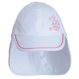 Calikids UV Flap Hat - White-Pumpkin Pie Kids Canada