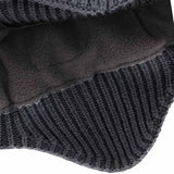 Calkids Knit Windproof Hat - Black Ink-Pumpkin Pie Kids Canada