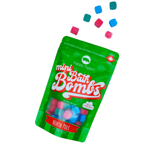 Happy Hippo Mini Bath Bombs - North Pole