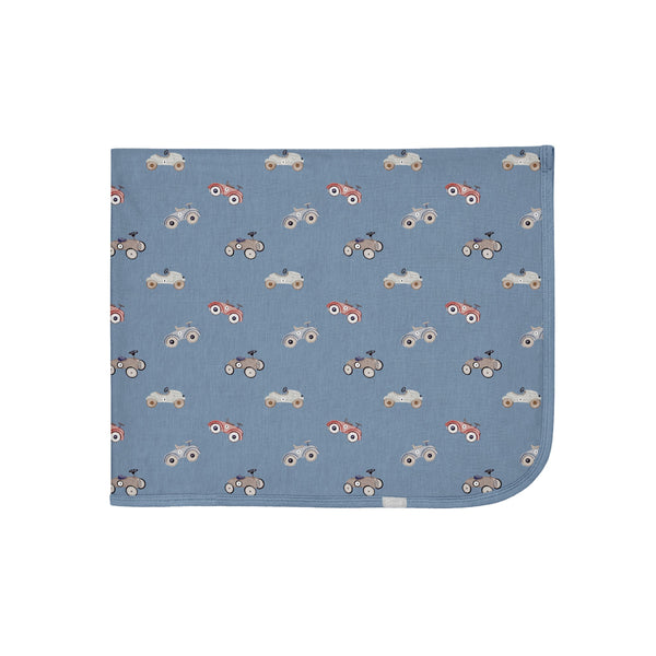 Coccoli Modal Blanket - Cars on Steel Blue-RM6111-840-Pumpkin Pie Kids Canada