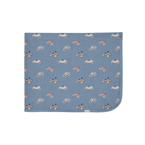Coccoli Modal Blanket - Cars on Steel Blue-RM6111-840-Pumpkin Pie Kids Canada