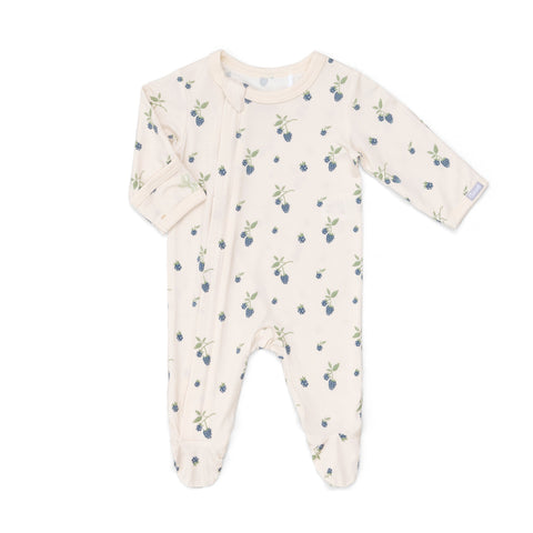 Coccoli Modal Footie - Blackberries on Cream-PZM6011-236 3M-Pumpkin Pie Kids Canada