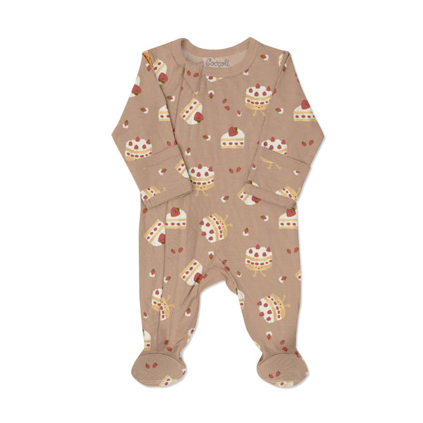 Coccoli Modal Footie - Shortcake on Sand-PZM6028-240 NB-Pumpkin Pie Kids Canada