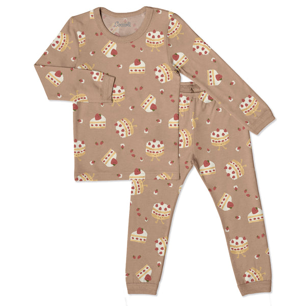 Coccoli Modal Pajama Set - Shortcake on Sand-TLM6028-240 3-Pumpkin Pie Kids Canada