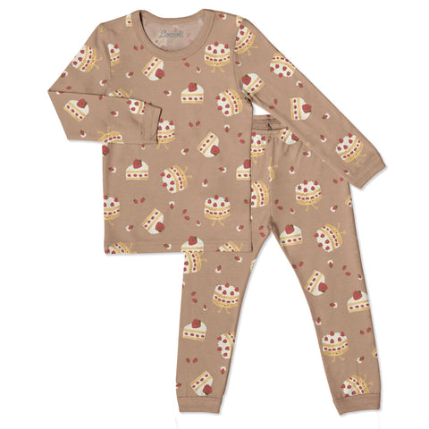 Coccoli Modal Pajama Set - Shortcake on Sand-TLM6028-240 3-Pumpkin Pie Kids Canada