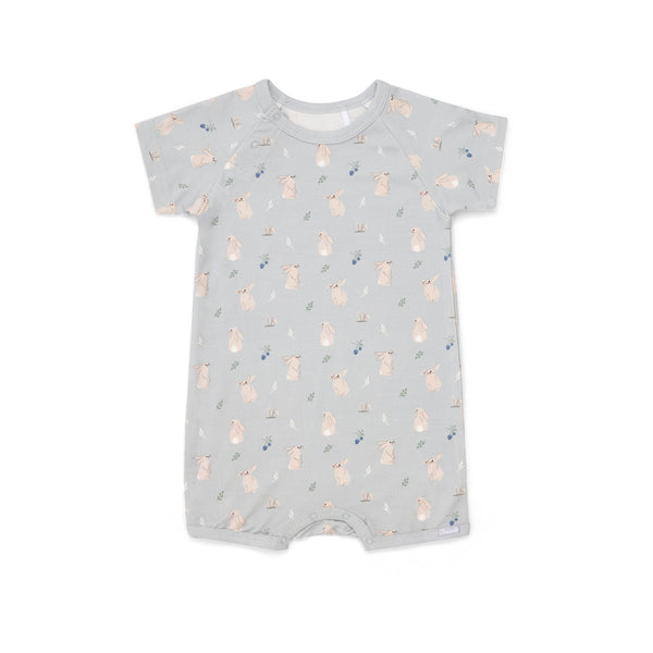 Coccoli Modal Romper - Rabbits on Cream-Pumpkin Pie Kids Canada
