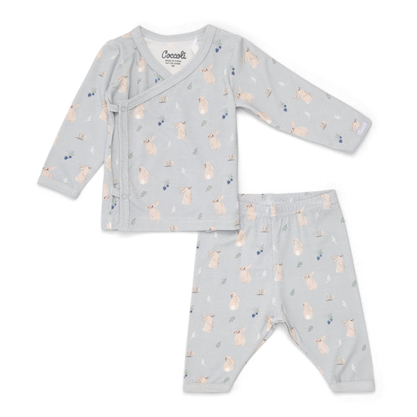 Coccoli Modal Take Me Home 2pc - Rabbits on Mercury-TMH6001-334 NB-Pumpkin Pie Kids Canada
