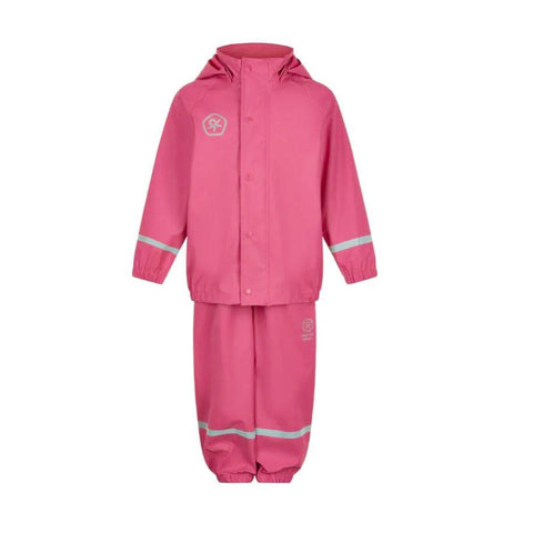 Color Kids Rain Jacket & Bib Pant Set - Honeysuckle-Pumpkin Pie Kids Canada