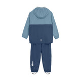Color Kids Rain Jacket & Pant Set - Colorblock Faded Denim