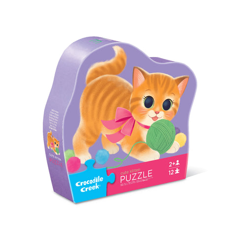 Crocodile Creek 12pc Mini Puzzle - Cute Kitten-Pumpkin Pie Kids Canada