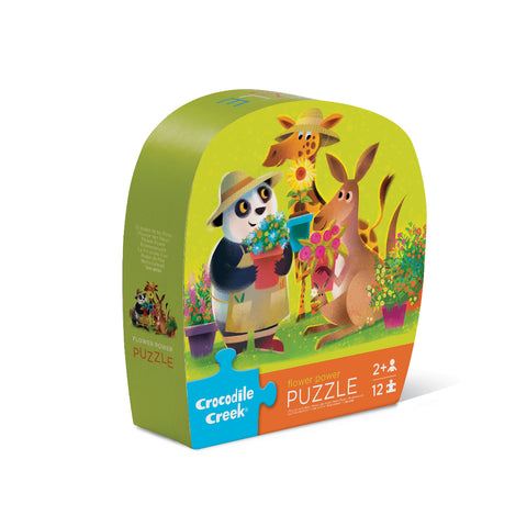 Crocodile Creek 12pc Mini Puzzle - Flower Power-41230-Pumpkin Pie Kids Canada
