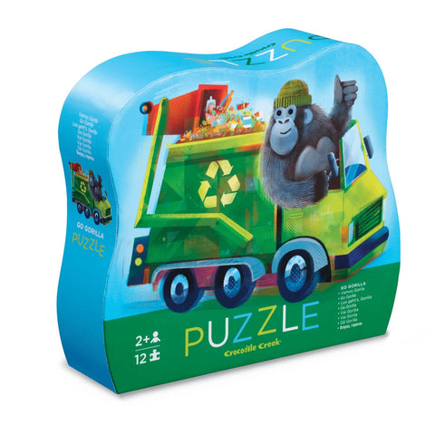 Crocodile Creek 12pc Mini Puzzle - Go Gorilla-41225-Pumpkin Pie Kids Canada