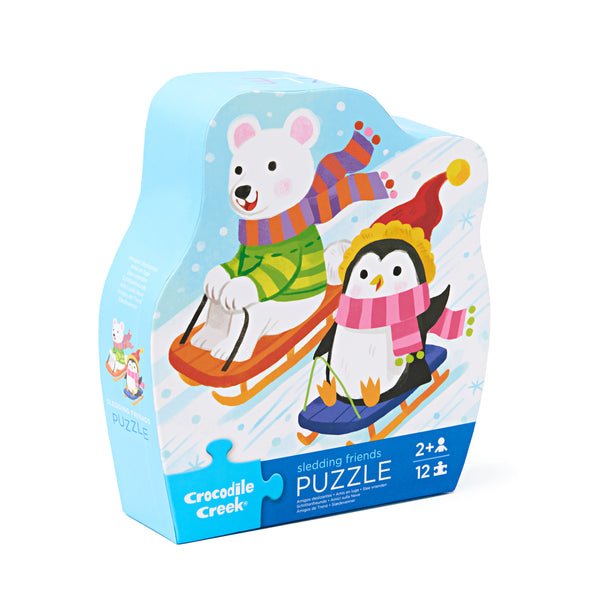 Crocodile Creek 12pc Mini Puzzle - Sleding Friends