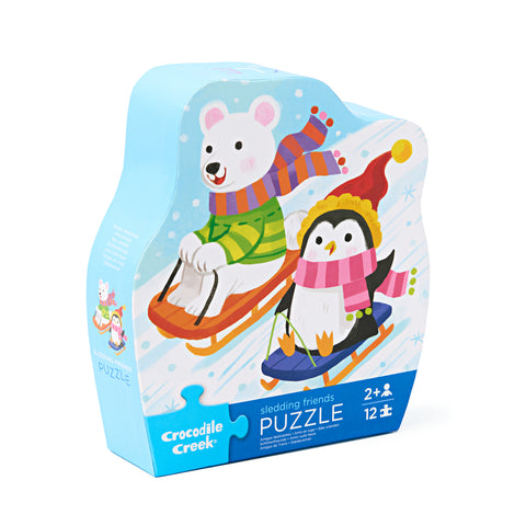 Crocodile Creek 12pc Mini Puzzle - Sleding Friends