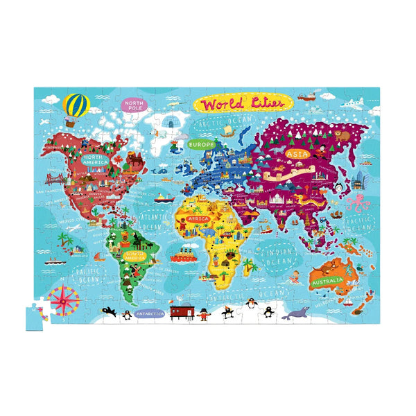 Crocodile Creek 200pc Puzzle & Poster - World Cities-28743-Pumpkin Pie Kids Canada