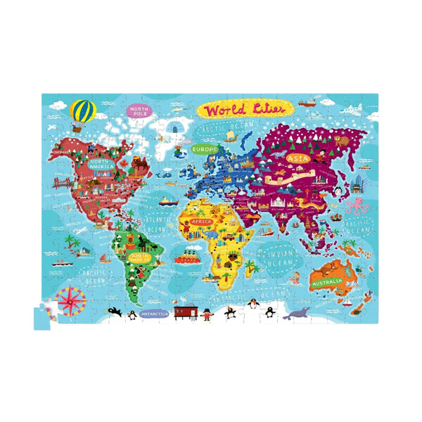 Crocodile Creek 200pc Puzzle & Poster - World Cities-28743-Pumpkin Pie Kids Canada