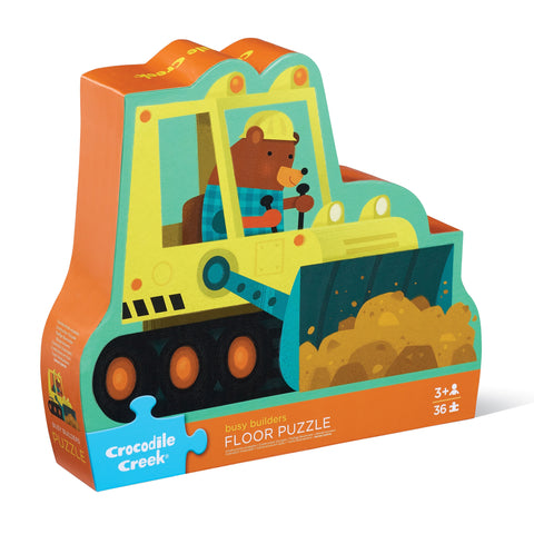 Crocodile Creek 36pc Floor Puzzle - Busy Builders-Pumpkin Pie Kids Canada