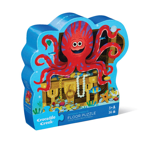 Crocodile Creek 36pc Floor Puzzle - Octopus Treasure-Pumpkin Pie Kids Canada