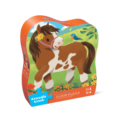 Crocodile Creek 36pc Floor Puzzle - Pretty Ponies-40797-Pumpkin Pie Kids Canada
