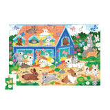 Crocodile Creek 50pc Flat House Puzzle - Bunny House-Pumpkin Pie Kids Canada