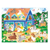 Crocodile Creek 50pc Puzzle - Bunny House-Pumpkin Pie Kids Canada