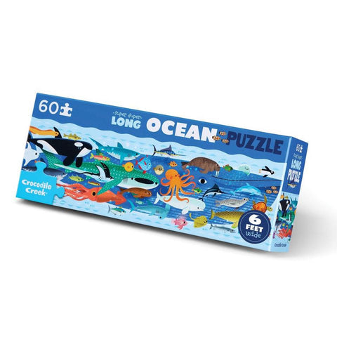 Crocodile Creek 60pc Super Duper Long Puzzle - Oceans-Pumpkin Pie Kids Canada