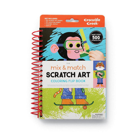 Crocodile Creek Scratch Art Flip Books - Animals-75372-Pumpkin Pie Kids Canada