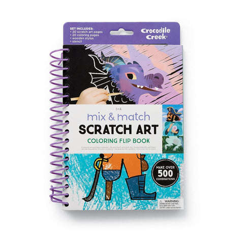 Crocodile Creek Scratch Art Flip Books - Fairytale Magic-75373-Pumpkin Pie Kids Canada