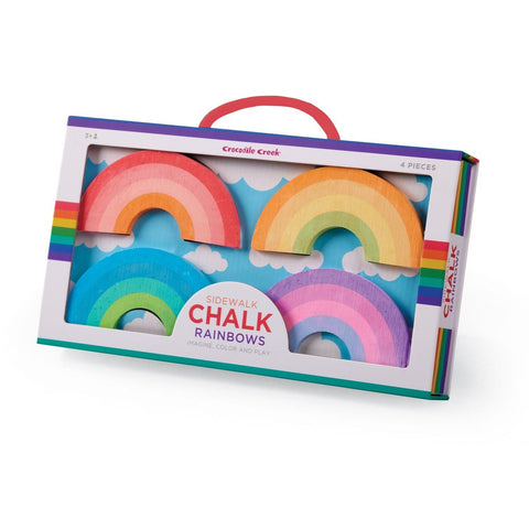 Crocodile Creek Sidewalk Chalk 4pc - Rainbows-75102-Pumpkin Pie Kids Canada