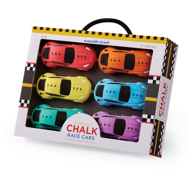 Crocodile Creek Sidewalk Chalk 6pc - Race Cars-Pumpkin Pie Kids Canada