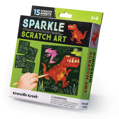 Crocodile Creek Sparkle Scratch Art - Dinosaur-75353-Pumpkin Pie Kids Canada