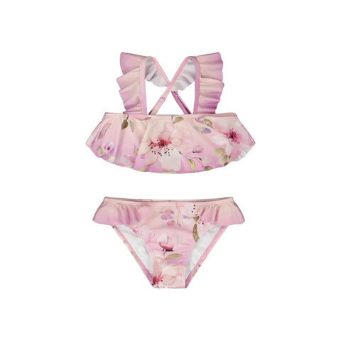 Deux Par Deux 2pc Swimsuit - Gradient Lilac Flowers-H30OG12-3H143 2/3-Pumpkin Pie Kids Canada