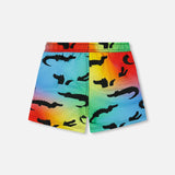 Deux Par Deux Boardshorts - Crocodile-Pumpkin Pie Kids Canada