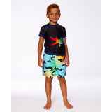 Deux Par Deux Boardshorts - Crocodile-Pumpkin Pie Kids Canada