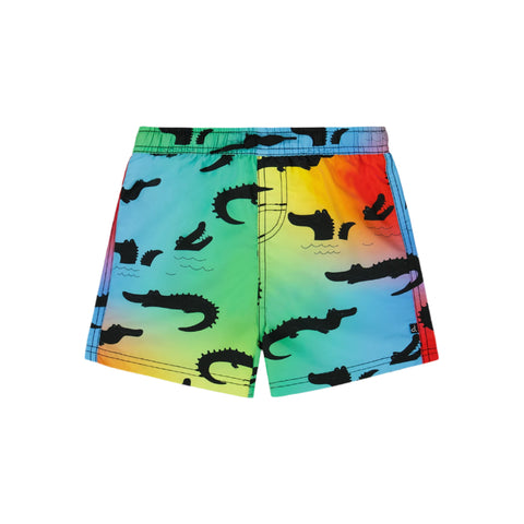 Deux Par Deux Boardshorts - Crocodile-Pumpkin Pie Kids Canada