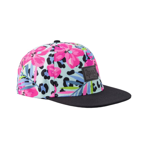 Deux Par Deux Cap - Fluorescent Flowers-H30VGC-3H155 3/6-Pumpkin Pie Kids Canada