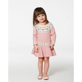 Deux Par Deux Dress - Edelweiss Rossette-Pumpkin Pie Kids Canada